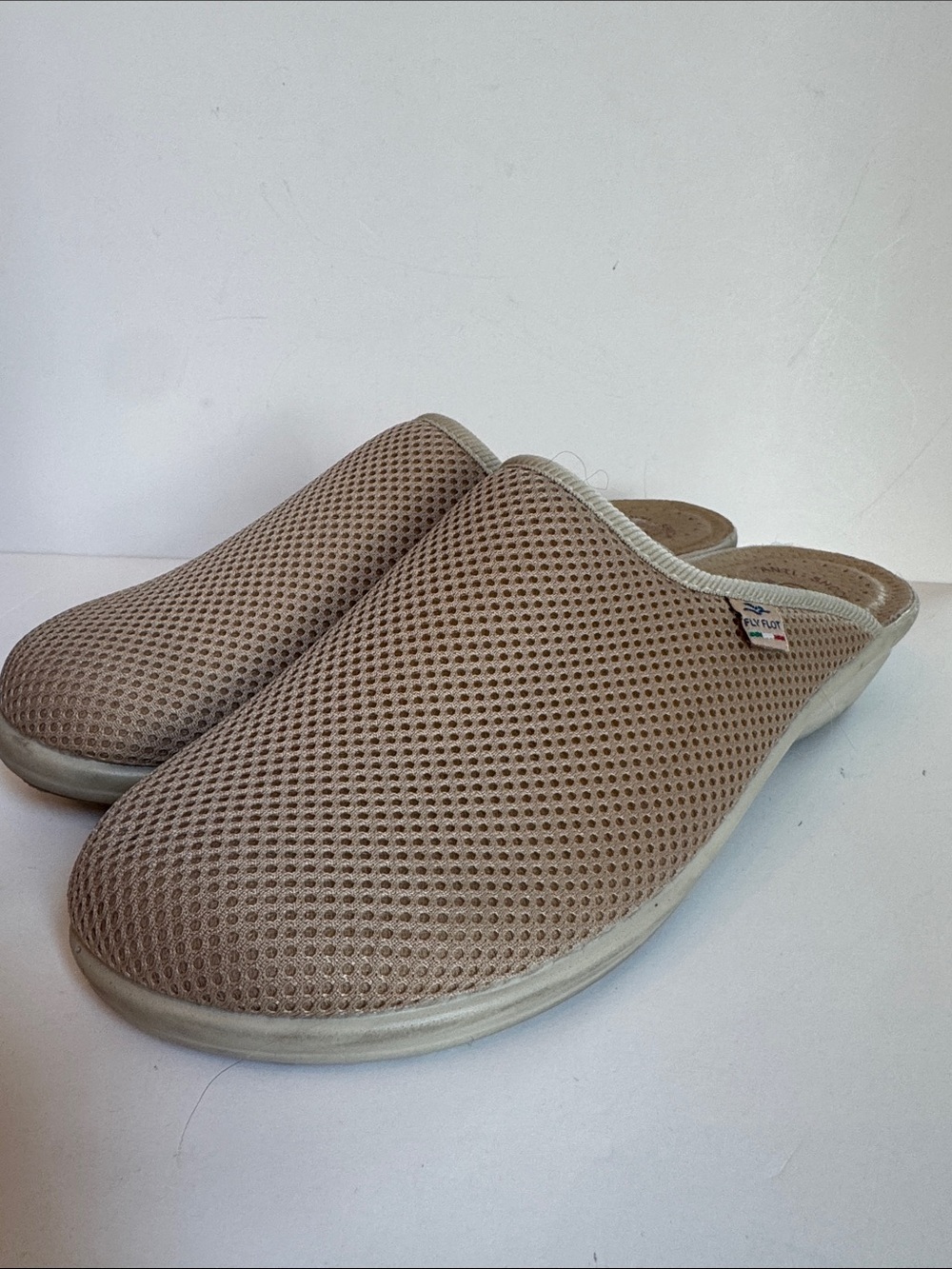 Women's Breathable Mesh Mules - Beige